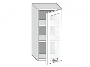 19.40.3 Шкаф настенный (h=913) на 400мм с 1-ой стекл. дверцей в Берёзовском - beryozovskij.magazinmebel.ru | фото