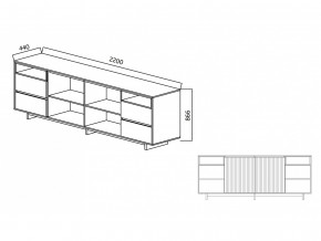 Комодино Moderno-2200 Ф5 в Берёзовском - beryozovskij.magazinmebel.ru | фото - изображение 4