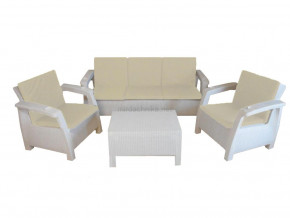 Комплект уличной мебели Yalta Premium Terrace Triple Set белый в Берёзовском - beryozovskij.magazinmebel.ru | фото