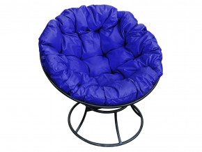 Кресло Папасан без ротанга синяя подушка в Берёзовском - beryozovskij.magazinmebel.ru | фото