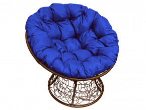 Кресло Папасан с ротангом синяя подушка в Берёзовском - beryozovskij.magazinmebel.ru | фото