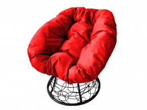Кресло Пончик с ротангом красная подушка в Берёзовском - beryozovskij.magazinmebel.ru | фото