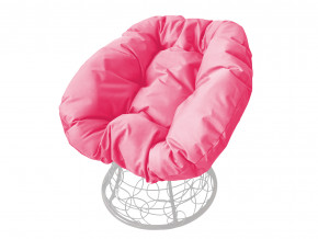 Кресло Пончик с ротангом розовая подушка в Берёзовском - beryozovskij.magazinmebel.ru | фото