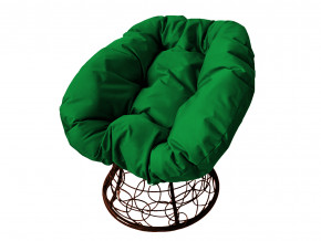 Кресло Пончик с ротангом зелёная подушка в Берёзовском - beryozovskij.magazinmebel.ru | фото