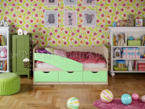Кровать Бабочки 1600 Салатовый в Берёзовском - beryozovskij.magazinmebel.ru | фото - изображение 1