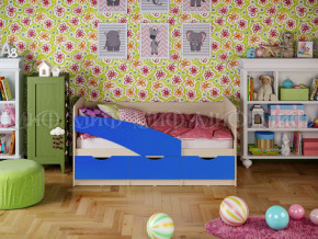 Кровать Бабочки 1600 Синий в Берёзовском - beryozovskij.magazinmebel.ru | фото