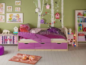 Кровать Дельфин 1600 Фиолетовый металлик в Берёзовском - beryozovskij.magazinmebel.ru | фото