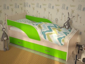 Кровать детская Максимка млечный дуб-лайм в Берёзовском - beryozovskij.magazinmebel.ru | фото