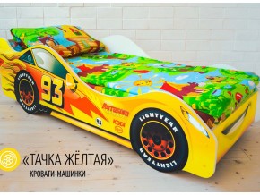 Кровать детская машина Тачка Желтая в Берёзовском - beryozovskij.magazinmebel.ru | фото
