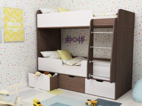 Кровать двухъярусная Малыш двойняшка бодега-белый в Берёзовском - beryozovskij.magazinmebel.ru | фото - изображение 1