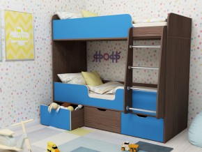Кровать двухъярусная Малыш двойняшка бодега-голубой в Берёзовском - beryozovskij.magazinmebel.ru | фото