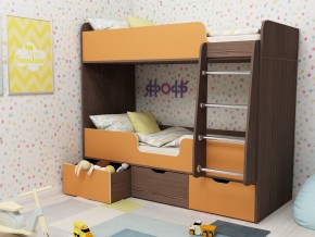Кровать двухъярусная Малыш двойняшка бодега-оранжевый в Берёзовском - beryozovskij.magazinmebel.ru | фото