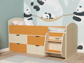 Кровать Малыш-7 Дуб-Оранжевый в Берёзовском - beryozovskij.magazinmebel.ru | фото - изображение 1