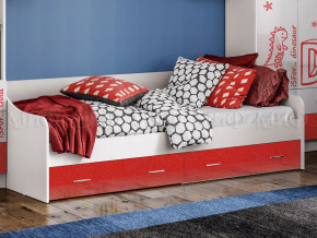 Кровать с ящиками Вега Алфавит Красный в Берёзовском - beryozovskij.magazinmebel.ru | фото