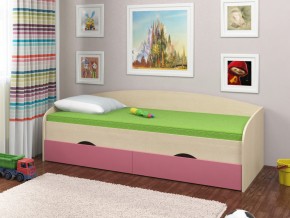 Кровать Соня 2 дуб молочный-розовый в Берёзовском - beryozovskij.magazinmebel.ru | фото