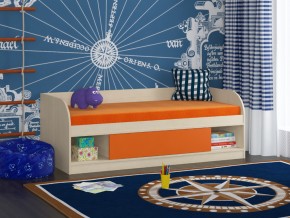 Кровать Соня 4 дуб молочный-оранжевый в Берёзовском - beryozovskij.magazinmebel.ru | фото