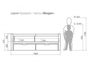 Кровать-тахта Svogen с ящиками и бортиком бежевый в Берёзовском - beryozovskij.magazinmebel.ru | фото - изображение 3