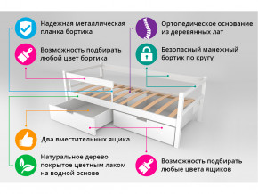 Кровать-тахта Svogen с ящиками и бортиком бежевый-белый в Берёзовском - beryozovskij.magazinmebel.ru | фото - изображение 4